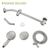 5" Multi Function Dual Shower Head, with Adjustable Slide Bar,Brushed Nickel W1243136681