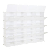 ZUN 8-Tier Portable 64 Pair Shoe Rack Organizer 32 Grids Tower Shelf Storage Cabinet Stand Expandable 00130633