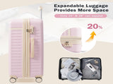 Front Opening Luggage Set 3 Piece, Hardside Carry on Suitcase with USB Port, Expandable Luggage with 21940538