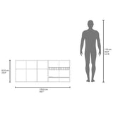 Wall-Mounted Kitchen Cabinet with Microwave Space, Open Shelves, and Double Doors Natural Oak and B128P287520