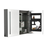 40 x 30 inch LED Lighted Bathroom Medicine Cabinet with Mirror, Sockets, Dimmable, Anti-Fog W2287P336340