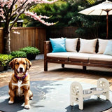 Beige Adjustable Pet Bowl Travel Ready HDPE Durable Poly Lumber Recycled B195P214985