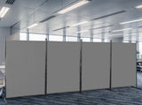 6FT 4-Fold 160g Polyester Cloth Plastic Foot Carbon Steel Frame Foldable Screen Gray 91313474