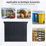 Garbage Bin Shed Stores 2 Trash Cans Metal Outdoor Bin Shed for Garbage Storage,Stainless Galvanized W540P309824