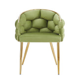 Set of 2 Luxury Handmade Accent Chair with Gold Legs, Modern Velvet Armchair for Living Room and N765P178333G