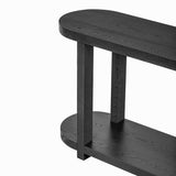 U_STYLE Modern Minimalist Ash Veneer Entryway Table with Streamlined Desktop Design, Suitable for N711P241273B