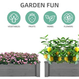 Over Ground Raised Garden Bed 96x28x10'', Large Long Planter Box for Outdoor, Tool-Free Assembly W1390P163448