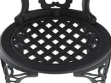 3-Piece Set Of All-Weather Cast Aluminum Dining Furniture Set With Black Frame 14622726