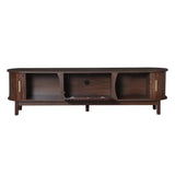 Modern Farmhouse TV Stand for 75" TVs, Wood Entertainment Center with Storage Cabinet, TV Console N710P257615P