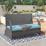 U_STYLE Versatile outdoor loveseat that converts to four seats and a table, suitable for gardens and WF321803AAC