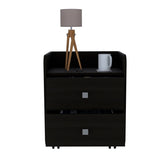 ZUN York Nightstand, Superior Top, Two Drawers, Four Casters B128P148846