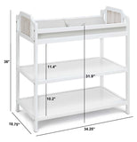 Brees Changing Table White/Graystone B022P204829