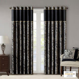 Jacquard Curtain Panel Pair B03598084