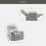 ZUN Power Recliner Chair with Adjustable Massage Function, Velvet Electric Power Chair for Elderly with W1998120239