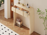 TREXM Modern Console Table with 2 Storage Drawers, Fluted Entryway Table with Rounded Silhouette for N715P196580A