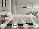 3 Piece Pre Washed Down Alternative Comforter Set with 2 Shams 09054762