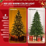 ZUN 7 FT Pre-lit Artificial Christmas Tree, Holiday Xmas Tree with 400 Warm White Lights, 950 Branch 23366057