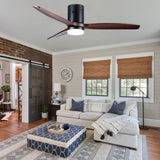 ZUN 52 In.Intergrated LED Low Profile Ceiling Fan with Dimmable Light W136782845