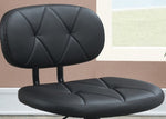 ZUN Modern 1pc Office Chair Black Tufted Design Upholstered Chairs with wheels HS00F1676-ID-AHD