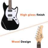 Full Size 6 String H-H Pickups GMF Electric Guitar with Bag Strap Connector 09474853
