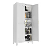 71'' 2 Shapely Doors Cabinet, Metal Storage Cabinet with Doors and Adjustable Shelves, for Bedroom, 57744316