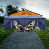 ZUN 3 x 6m Home Use Outdoor Camping Waterproof Folding Tent with Carry Bag Blue 12789403