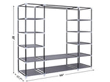 69" Portable Clothes Closet Wardrobe Storage Organizer with Non-Woven Fabric Quick and Easy to 65486617