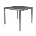 ZUN Outdoor Dining Table - Anodized Aluminum - Wicker Table Top - Square - Silver and Gray - 35" 64420.00