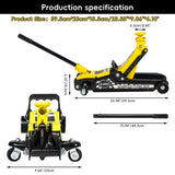 ZUN Lifting Range 4.33"-14.17",2.25Ton Hydraulic Floor Jack,3 Ton Jack Stands,Tire Repair kit,Yellow,Low W2788P236547