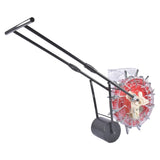 Red Manual Seeder Hand-Push Garden Seeder Roller Seeding and Fertilizer Applicator, Row Corn 75742426