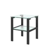 Set of 2, Glass two layer tea small round bedroom corner living room side W24191062