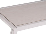 Triamine Board Cross Iron Frame Porch Table Sofa Side Table Reddish Oak Wood 99848772