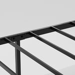 ZUN Full Size Metal Bed Frame with Drawer, Black Heavy Duty Mattress Foundation with Steel Slat Support, W1903P150052