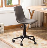 Cesena Faux Leather 360 Swivel Air Lift Office Chair, Antique Gray T2574P164794