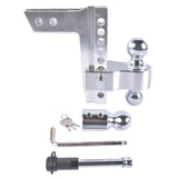 Trailer Hitch 8" Drop/Rise Heavy Duty 18500 LBSDual Pin Key Locks and a Wrench 76415604