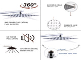 Shower System Shower Faucet Combo Set Wall Mounted with 12" Rainfall Shower Head and handheld shower 87609196