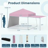 14 X 9.2 FT Pop up Canopy Tent - Pink 06291281