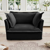 Slip-covered Armchair with 1 Big Back Cushion and 2 Big Toss Pillows, Single Deep Seat Comfy Single W3041P280846