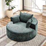55''L Chenille Sponge single sofa,No Assembly Required,Fluffy Modern Sleeper Chair for Living room, W834P221025