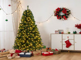 FCH 7ft 1100 Branches PVC Material DIY 200 Lights Warm Color 8 Modes Christmas Tree Green 69383356