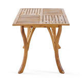 ZUN Outdoor 59 Inch Rectangular Solid Wood Table Dining Table,Teak Finish 57488.00