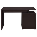 Cappuccino 2-Drawer Reversible Office Desk B062P153862