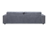 Goliath 86" Oversized Double Chaise Lounge Sofa Bed Carbon Gray Corduroy B2719P318951
