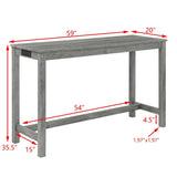 59 Inch Bar, Dining, Sofa with Power Outlet, 3 Upholstered Stools, 4 Piece Bar 81873014