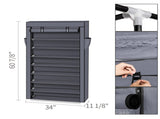 10 Tiers Shoe Rack with Dustproof Cover Closet Shoe Storage Cabinet Organizer Gray 71707810
