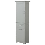 ZUN Tall Bathroom Storage Cabinet, Storage Cabinet with Two Different Size Drawers and Adjustable Shelf, 77184411