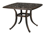 21.3inch Square Garden Cast Aluminum Table Bronze 03214144