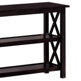 Deep Merlot Sofa Table with 2-shelf B062P153639