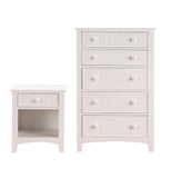 Karine Wooden Nightstand With One Drawer In White Finish SR014238