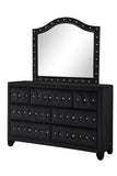 Sophia Modern Style Crystal Tufted Upholstery 7-Drawer Dresser finished with Velvet Fabric made with 808857844910